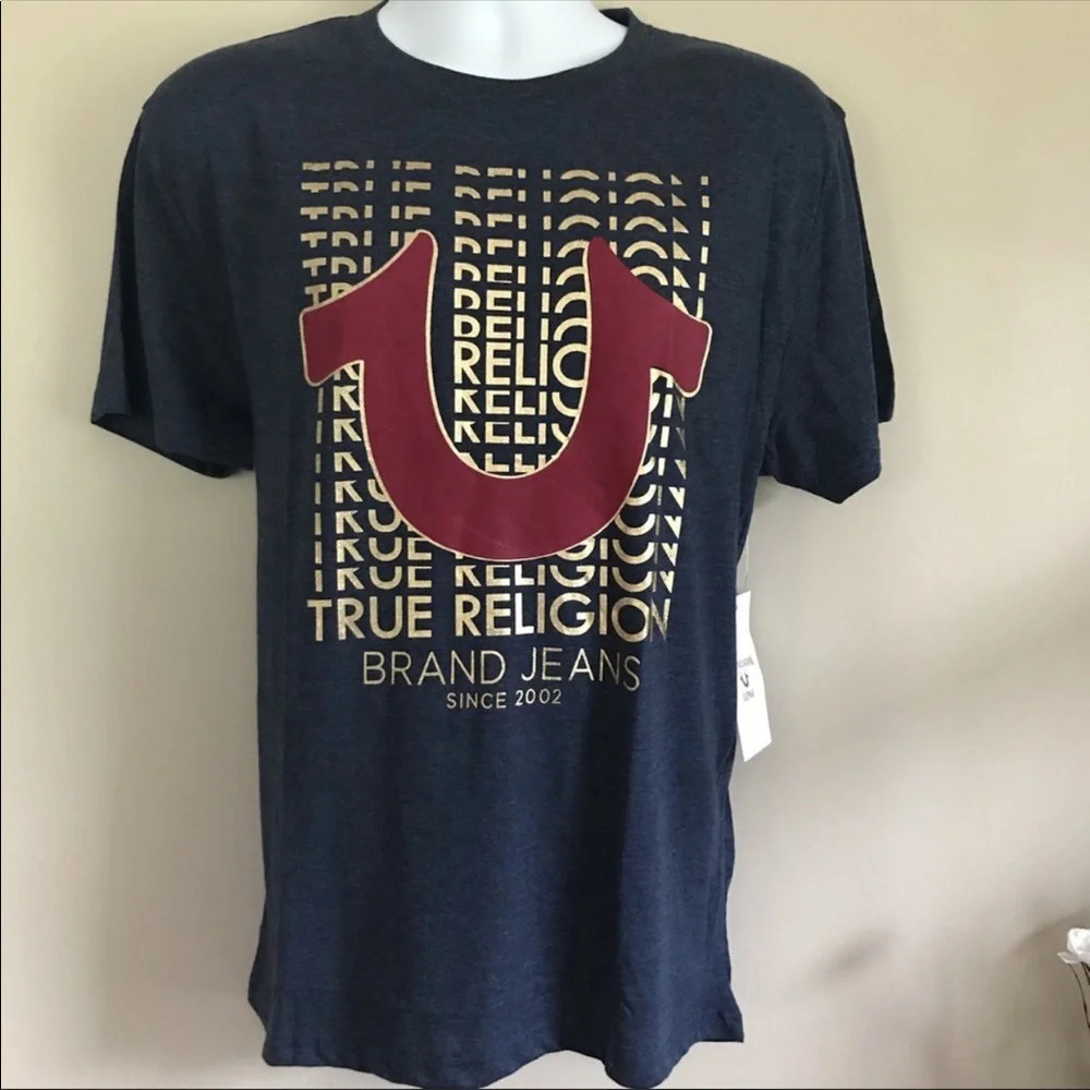 - Nwt! True Religion blue short sleeves T-shirt M